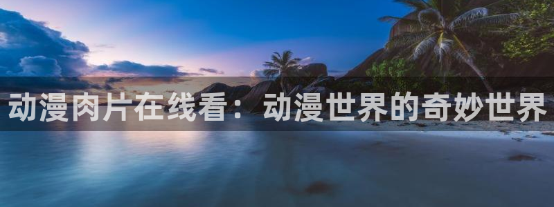 58动漫网站官网：动漫肉片在线看：动漫世界的奇妙世界